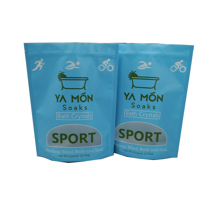 Bolso de empaquetado impermeable de alta calidad de la sal de baño con el soporte de empaquetado de la sal del mar de la cremallera 1KG/2KG encima del bolso