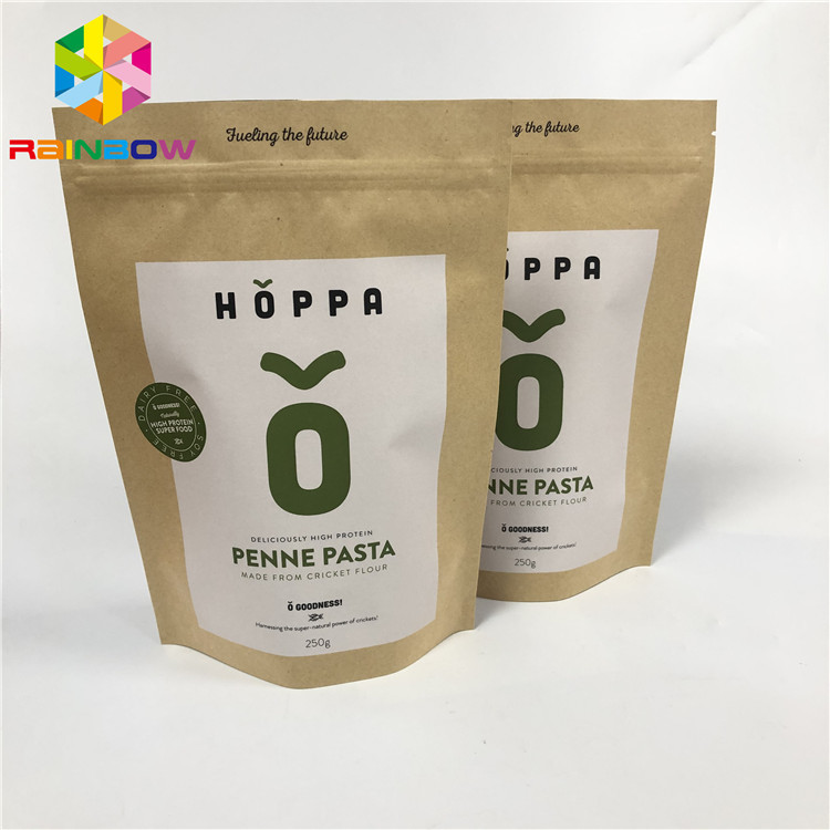 El Ziplock de papel de Brown Kraft CMYK VMPET se levanta la bolsa