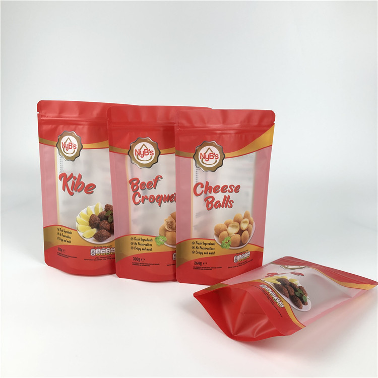 GMOPP plásticos VMPET se levantan el bolso de la cremallera con la ventana clara