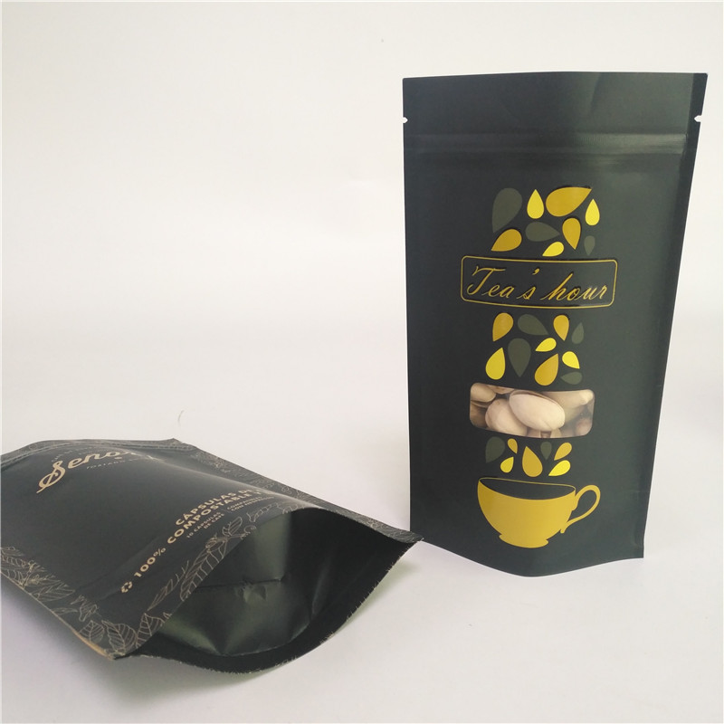 Bolsas de papel que se puede volver a sellar de Kraft del color de la cremallera 250G 500G 80gsm PMS