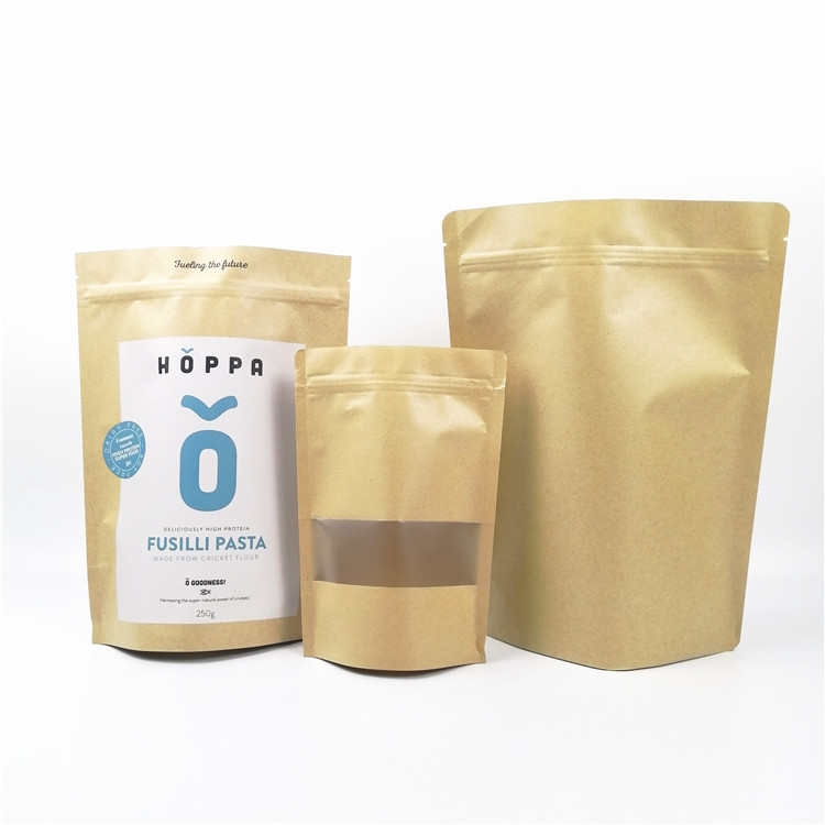bolso de papel de la cremallera del polvo CYMK VMPET Kraft del café de 100g 250g