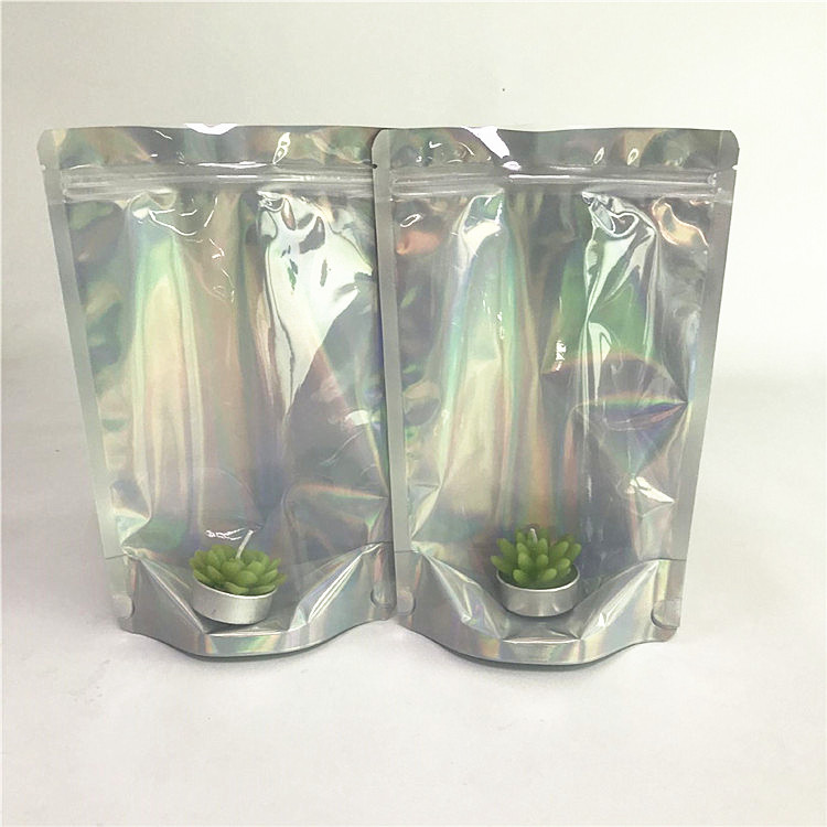 Bolsos olográficos plásticos del color claro de Front Gravure Printing CMYK