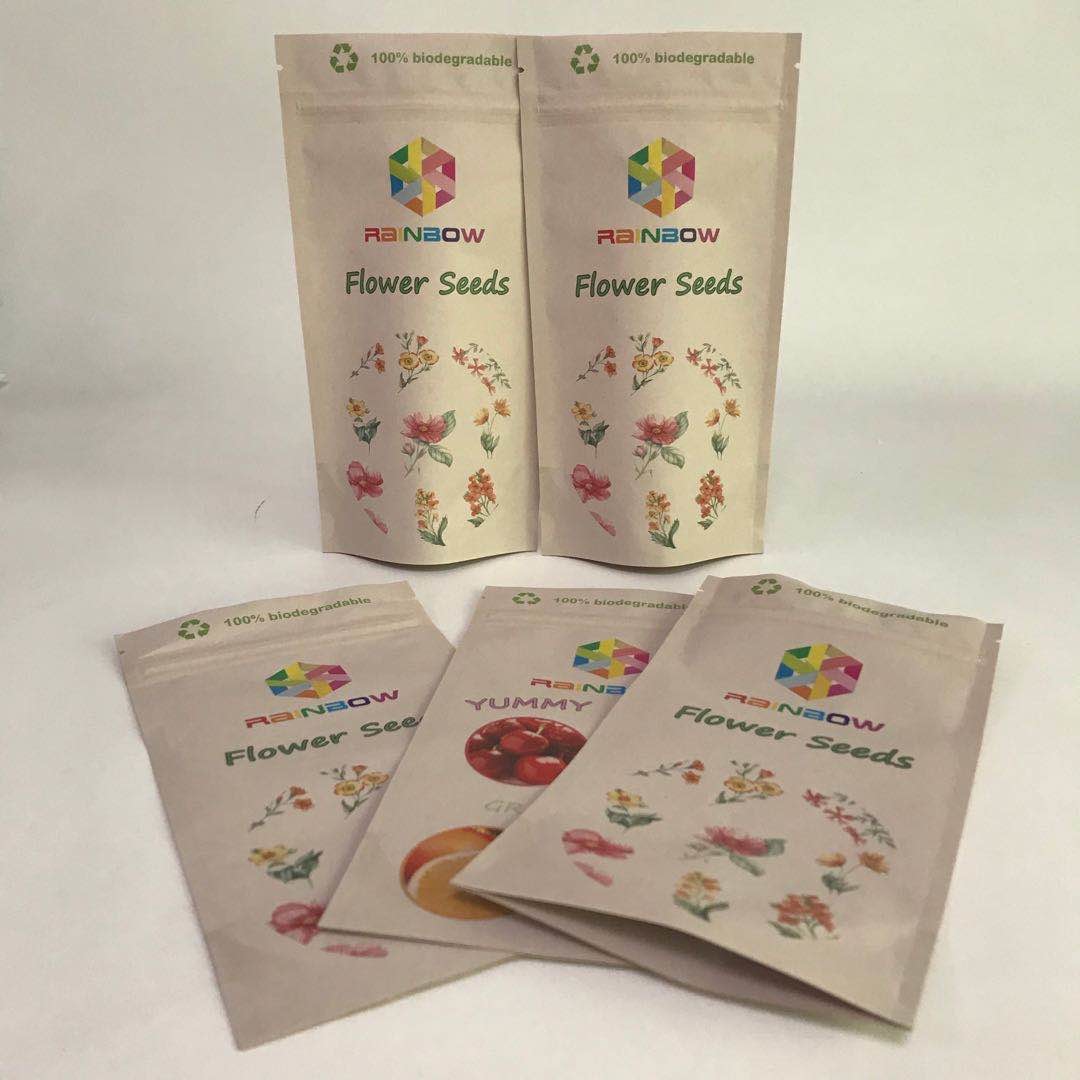 Bolsos de papel del PLA de Kraft de Pirnted de los bolsos respetuosos del medio ambiente biodegradables de encargo de los bolsos
