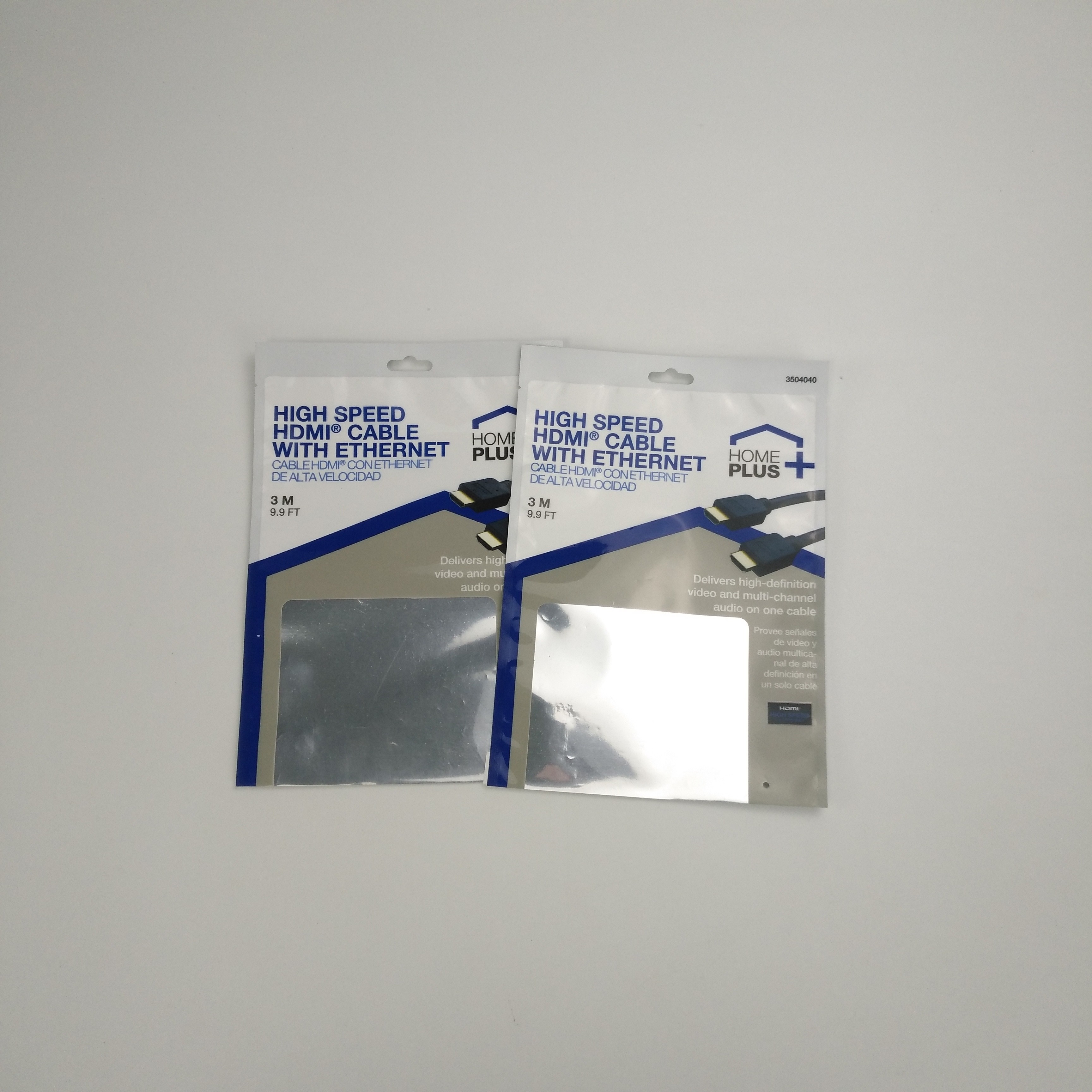 El empaquetado sellado lateral modificado para requisitos particulares del cable de tres USB empaqueta las bolsas plásticas que empaquetan los auriculares inalámbricos con la cremallera