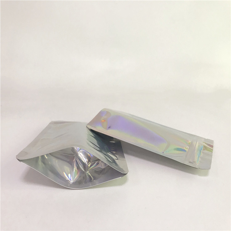 Digitaces que imprimen el frente claro y los bolsos olográficos traseros olográficos para el empaquetado cosmético