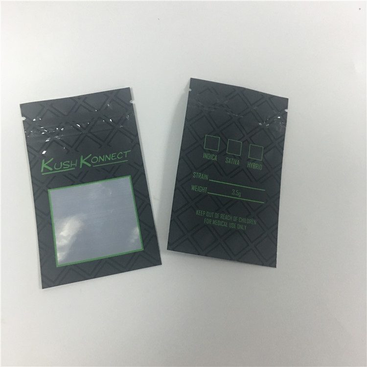 La impresión ULTRAVIOLETA KUSH PE previene a niños de bolsos de apertura del tabaco con la ventana