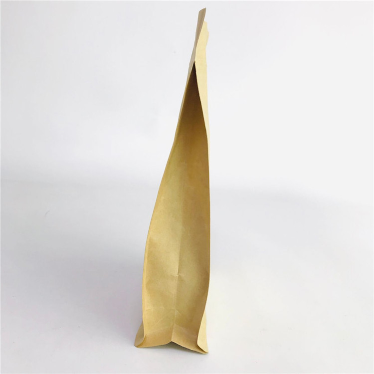 De encargo aceptados se levantan los bolsos de papel del PLA de Kraft de los bolsos respetuosos del medio ambiente con la cremallera