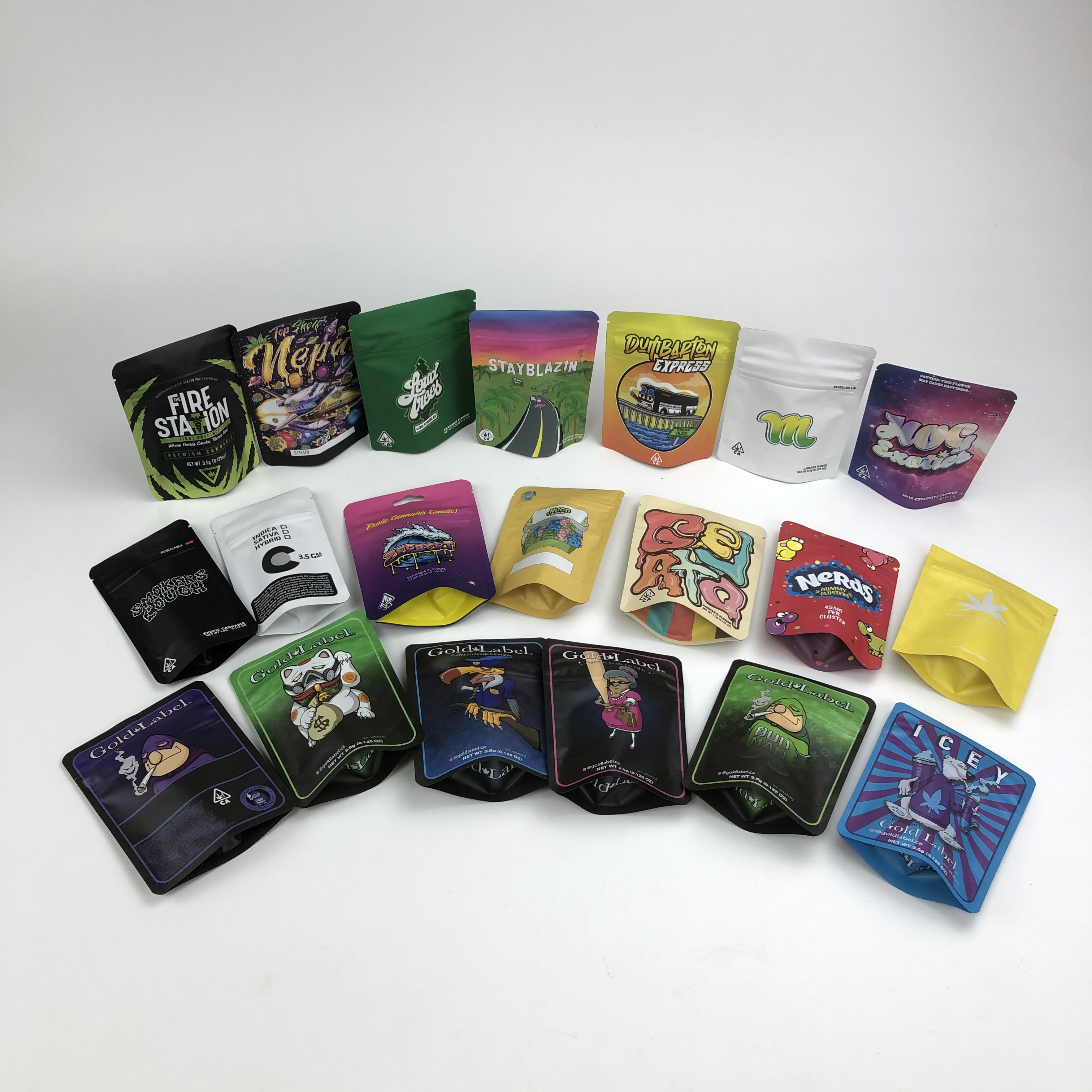 las galletas de la prueba del olor de 100micron VMPET empaquetan 3.5g 7g 14g Cannabies Mylar