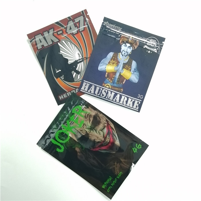 Bolsos de empaquetado 4g del incienso herbario de Cmyk 100microns