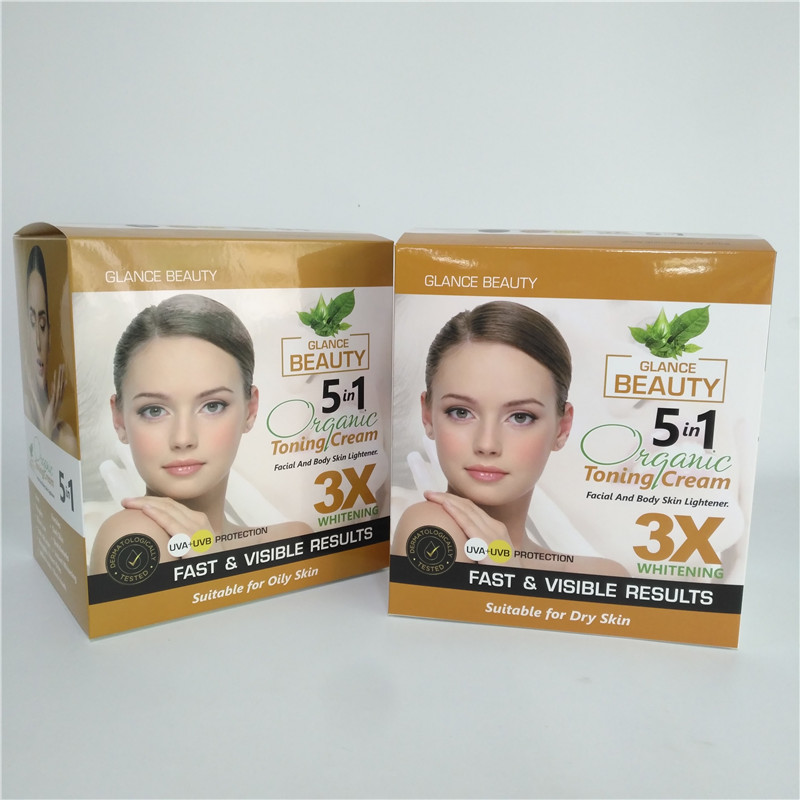 Caja de papel cosmética de empaquetado poner crema facial impresa de encargo de Skincare de la cartulina para el detergente para ropa