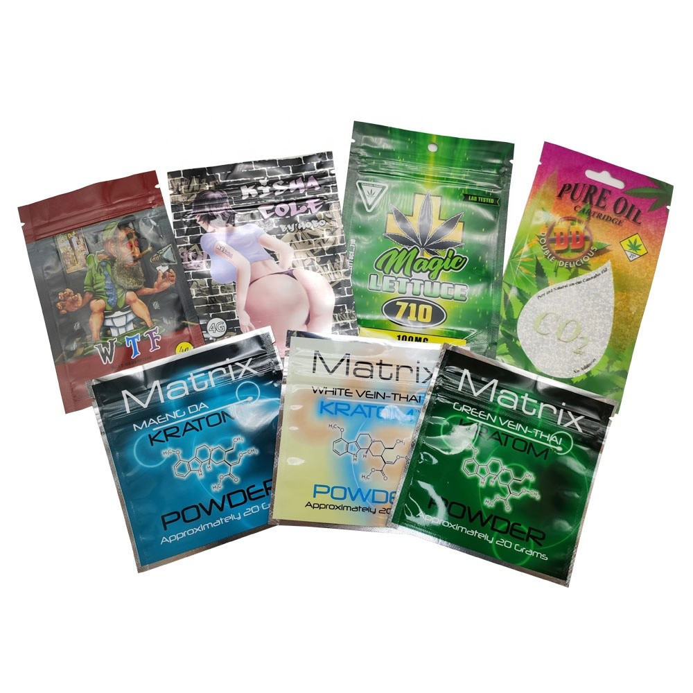 La mala hierba comestible de la prueba del olor del papel de aluminio florece el empaquetado