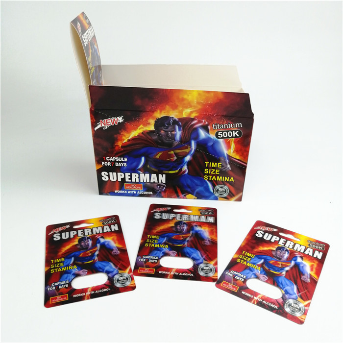 350g cartón Gravnre que imprime la tarjeta de la ampolla que empaqueta para la píldora del sexo