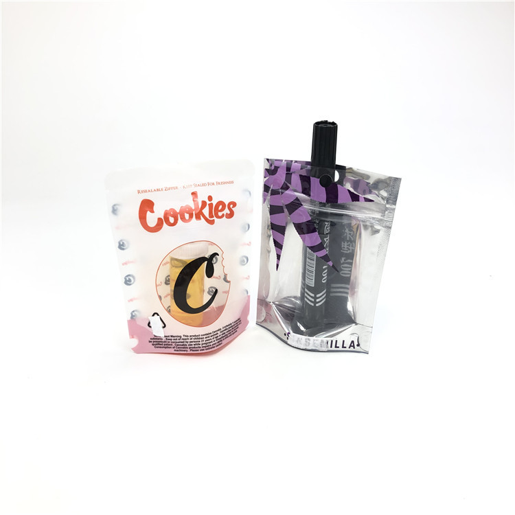 empaquetado a prueba de niños de la bolsa de la hoja de Mylar de la galleta de la suave al tacto de las semillas de flor de 1/8oz 3.5g CBD