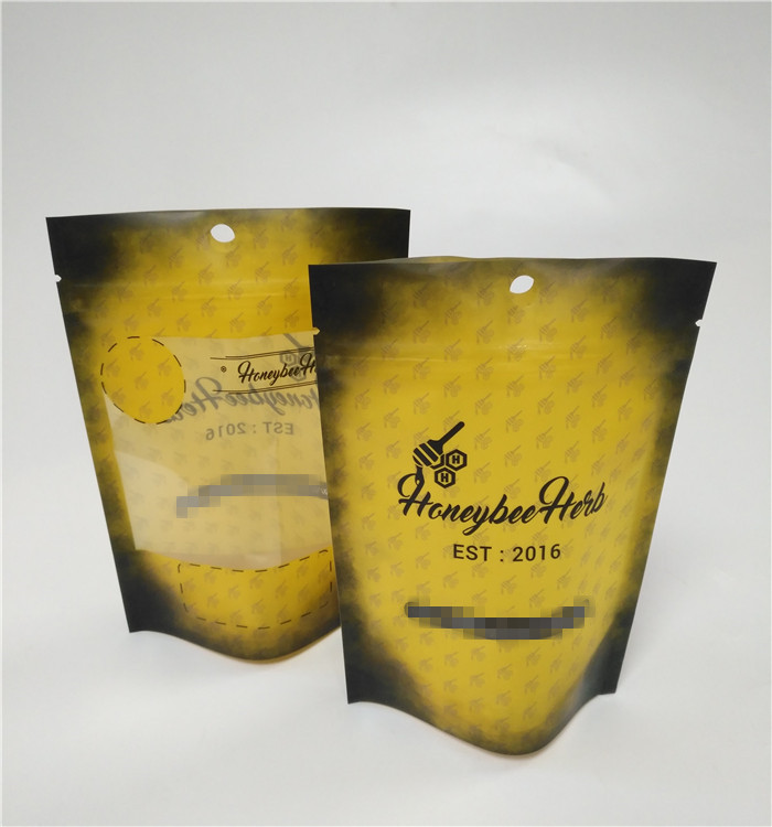 La prueba negra mate impresa aduana del olor laminó bolsos del doypack del tooba de la mala hierba de la cerradura de la cremallera de mylar