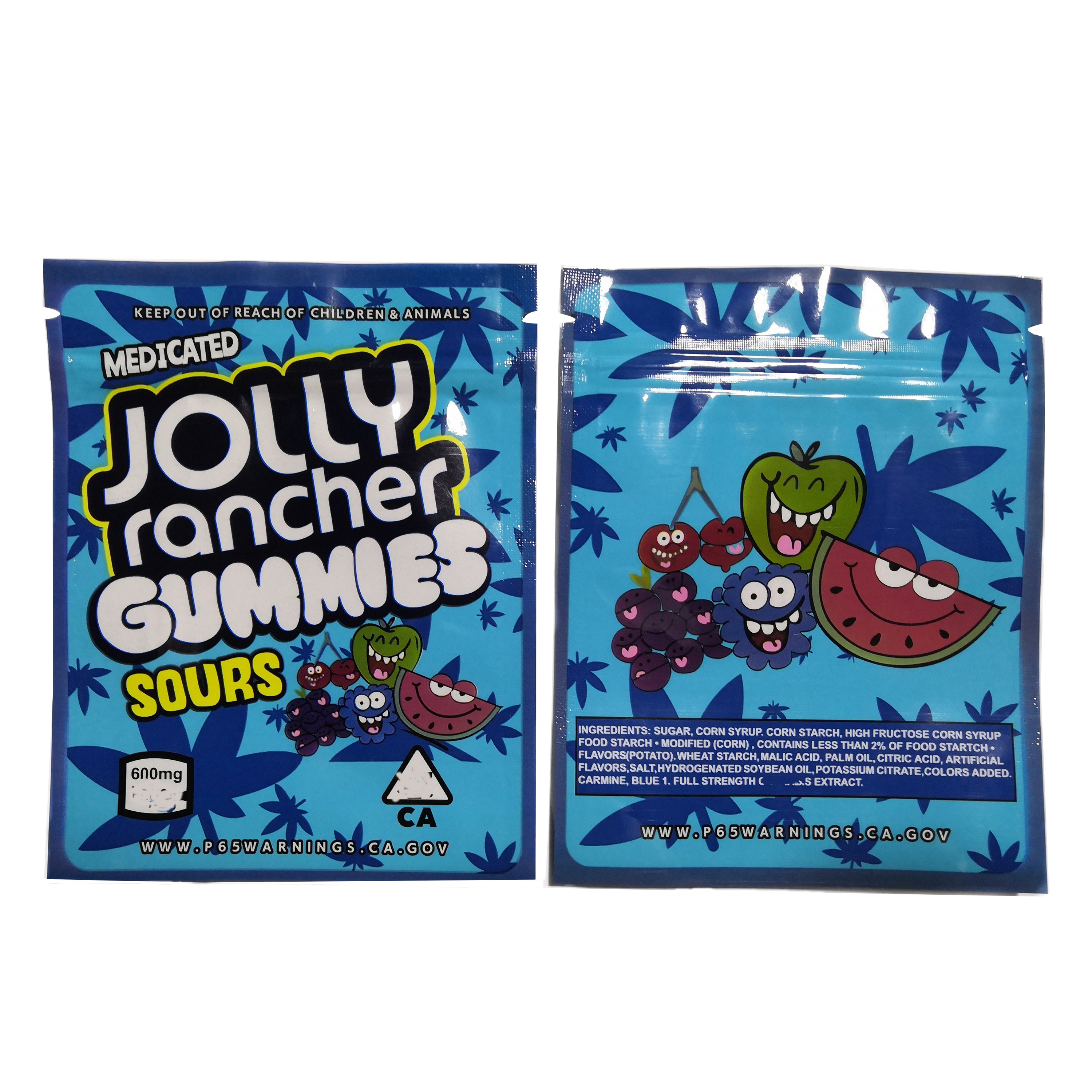 cáñamo del bolso THC de Mylar del caramelo de 200mic CBD Gummies