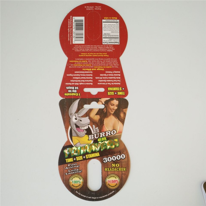 Tarjeta de empaquetado de sellado caliente Rhuno 100K de la cápsula del holograma