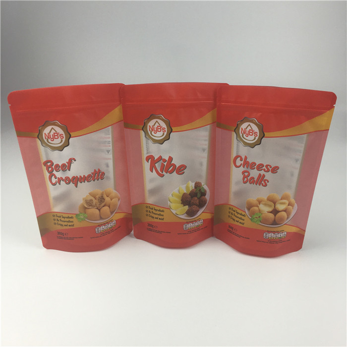 Bolso Ziplock helado CMYK del papel de aluminio de la ventana 120micron VMPET