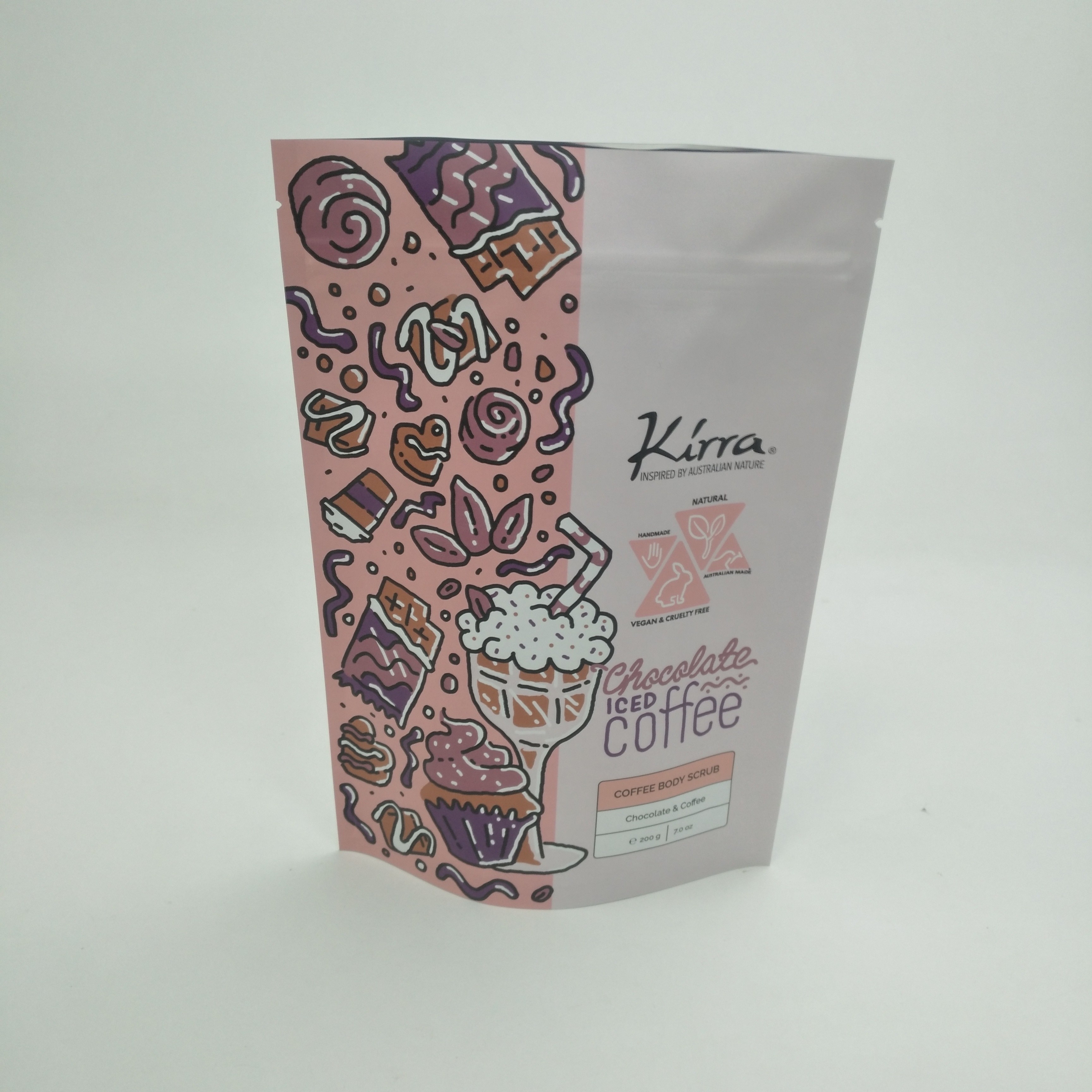 Bolsa Matt Film MOPP VMPET que se puede volver a sellar se levanta la bolsa para las habas Doypack