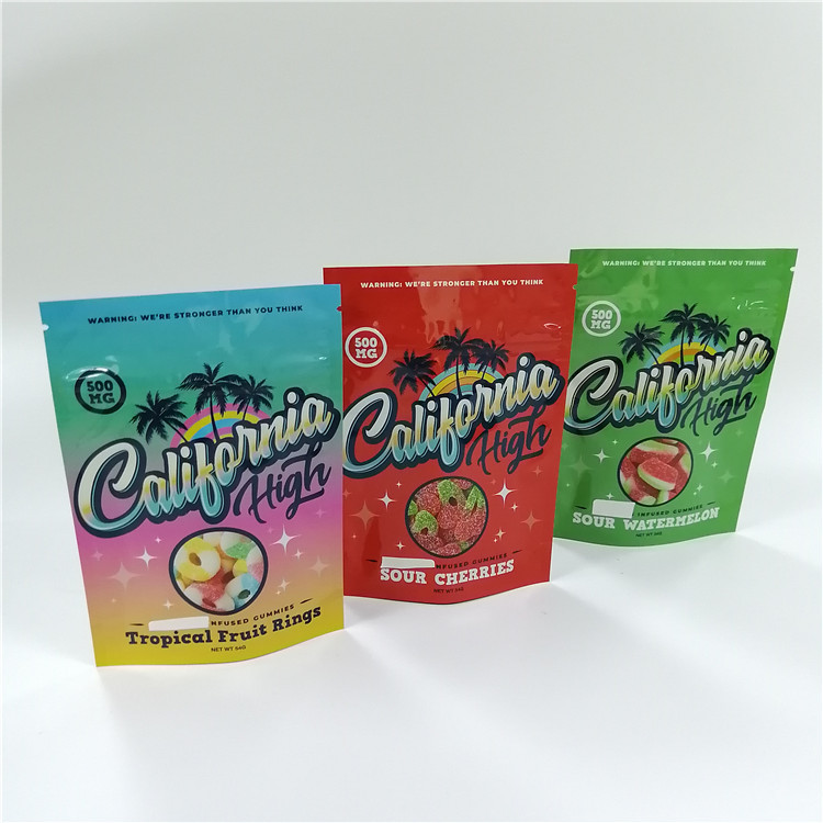 La bolsa lateral del sello del Ziplock tres de las hierbas de la flor de CBD modificó para requisitos particulares impreso laminado