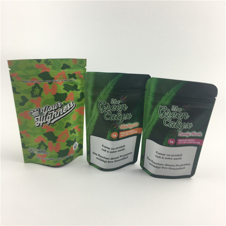 Bolsa de encargo de la hoja de Logo Plastic Candy Edible Mylar que empaqueta reutilizable impresa