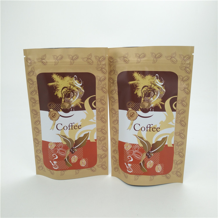 Paquete del papel de Kraft que fabrica bolsos que se puede volver a sellar al por mayor del bolso de café con el logotipo