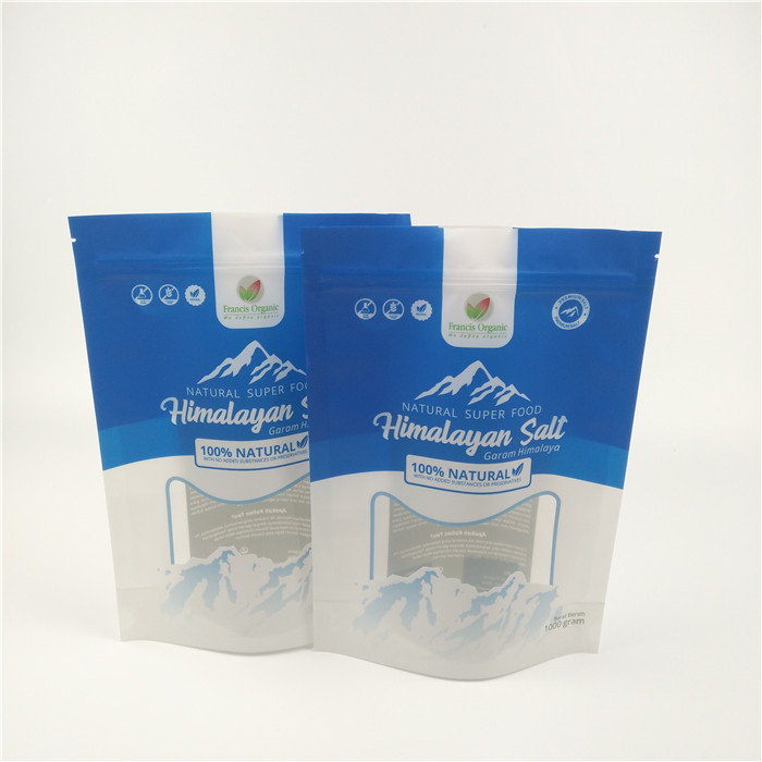 Hoja de empaquetado Matt Stand Up Ziplock Pouch de la sal de baño reutilizable