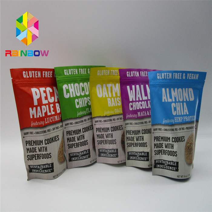 Soporte plástico del papel de aluminio de Mylar encima de la categoría alimenticia impresa bolsos Ziplock