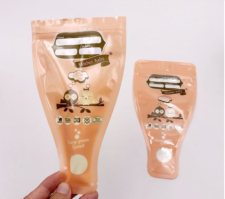 El almacenamiento de congelación pre esterilizado de la leche materna 8oz empaqueta la cremallera doble sellada