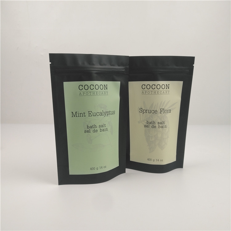 Bolsas que se puede volver a sellar de 14 onzas de la hoja a prueba de humedad de la cremallera para el exfoliante corporal