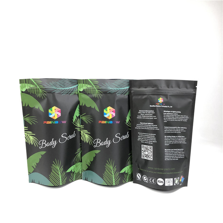 Prueba cosmética del olor de la situación de Matte Mylar Reusable Zip Pouches de la sal de baño del océano