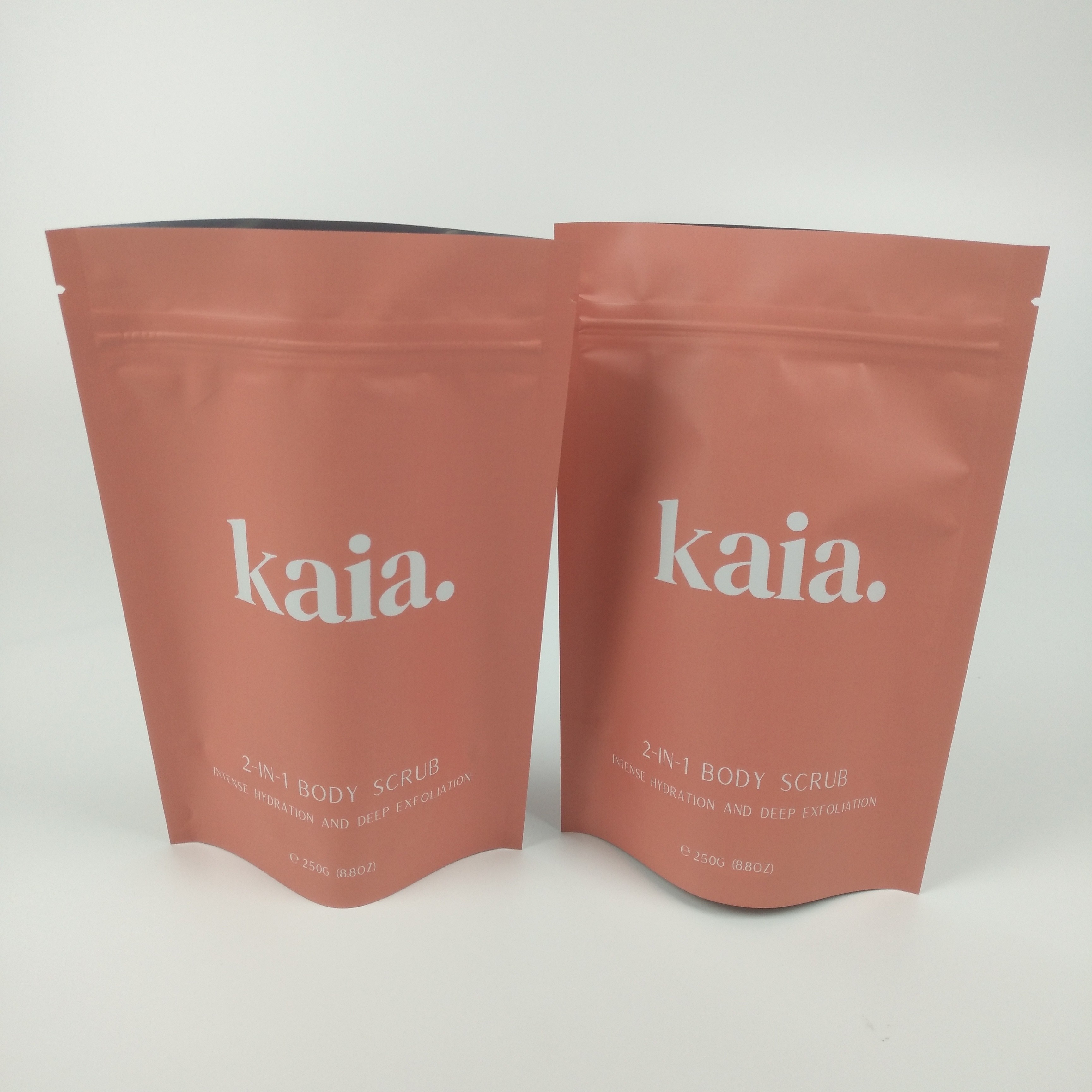 El plástico cosmético se levanta el bolso Matt Finished Resealable de la barrera de la cremallera