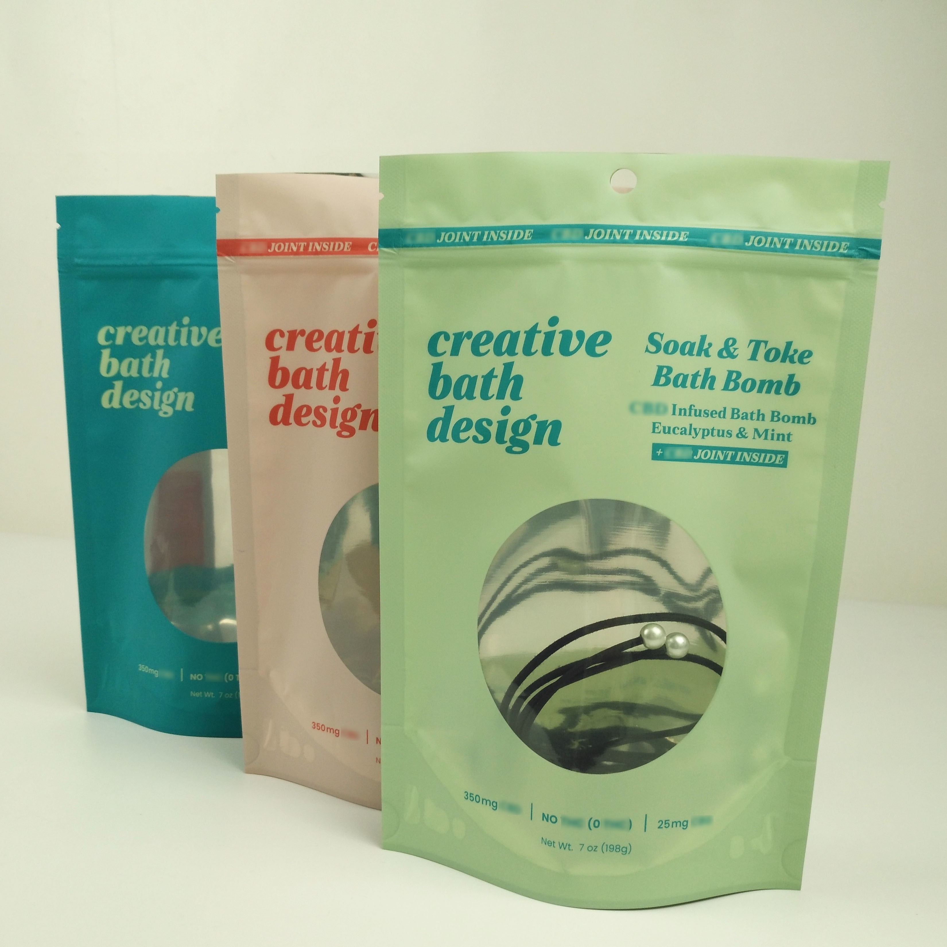 Huela el soporte que se puede volver a sellar Ziplock de Mylar del papel de aluminio de la prueba encima de bolsas con la ventana