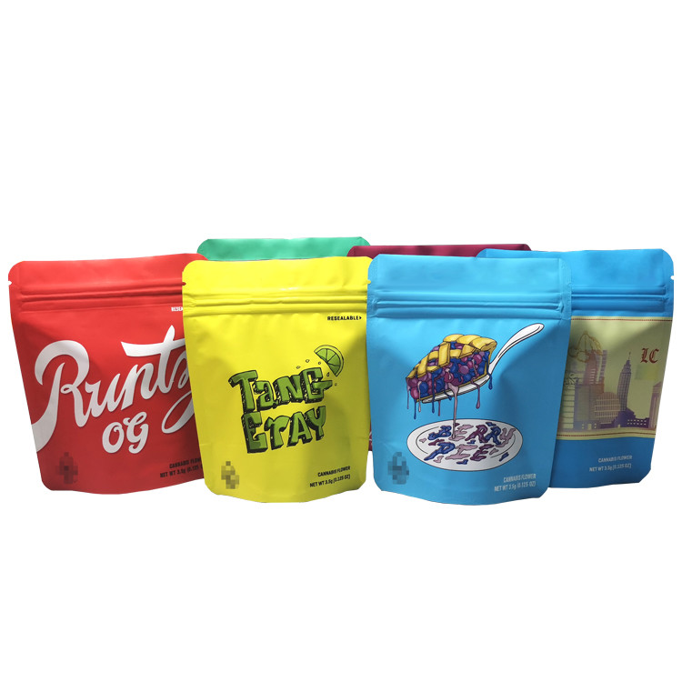 la aduana superior de la bolsa de la flor de 3.5g 7g 14g 1oz 1lb imprimió el bolso de empaquetado laminado hoja del Ziplock de la prueba del olor de Mylar