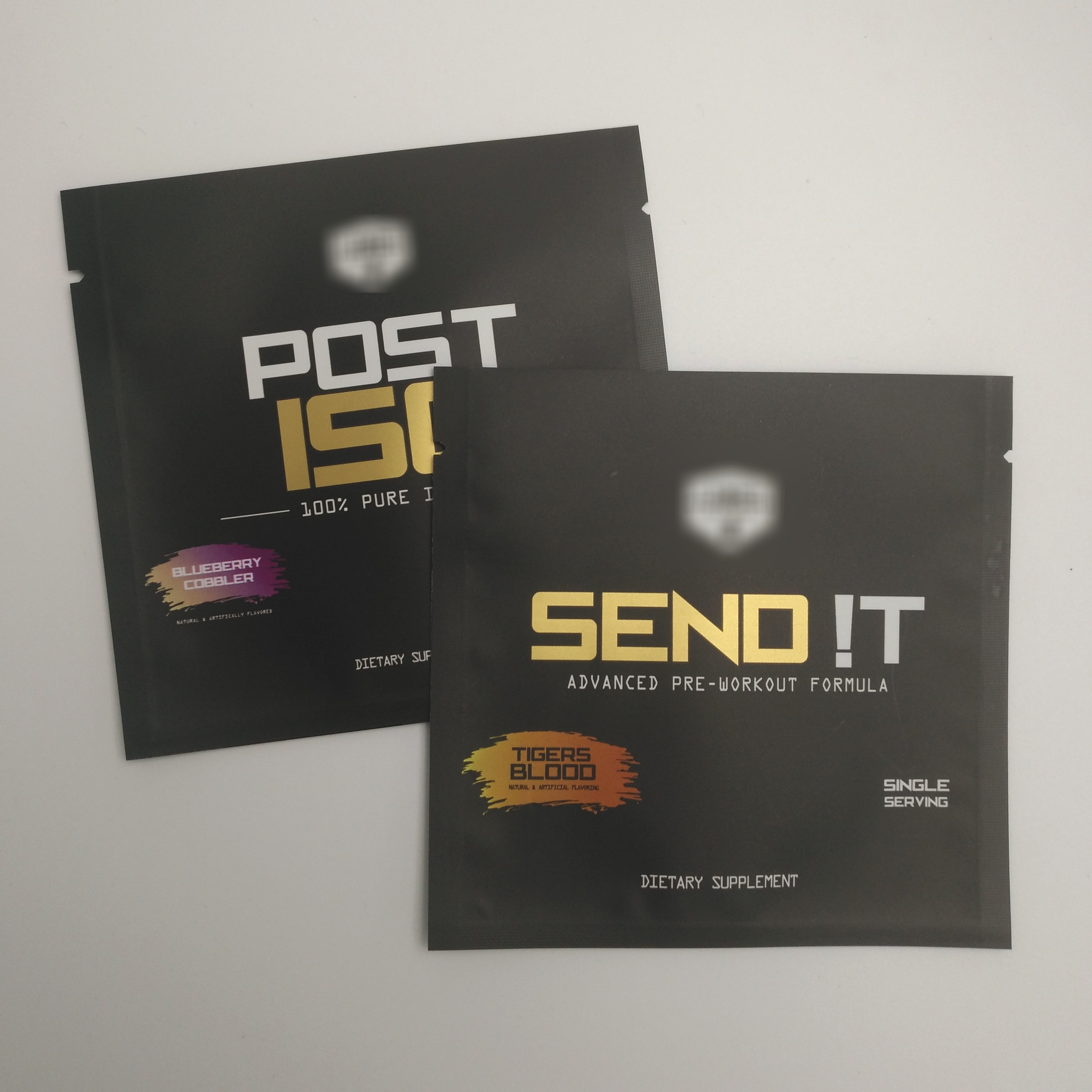 El oro imprimió bolsos laterales sellados cosméticos del sello del sellado caliente tres tamaño pequeño del bocado del plástico del papel de aluminio de la bolsita del bolso