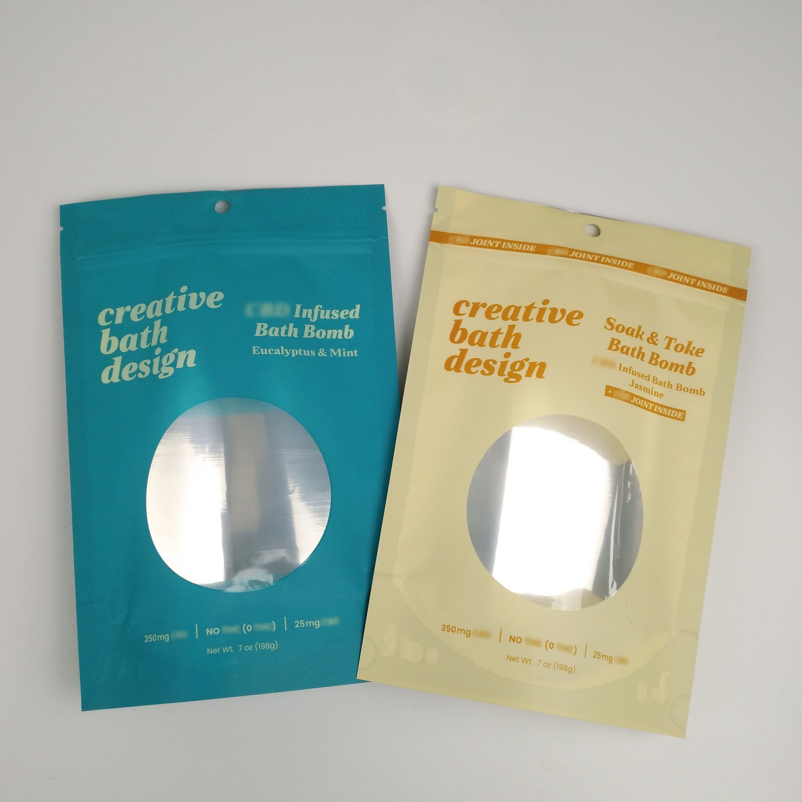 Los bolsos con la hoja que se puede volver a sellar de aluminio de los bolsos de Mylar del olor de la prueba del almacenamiento al por mayor claro de la comida se levantan la bolsa con la ventana clara