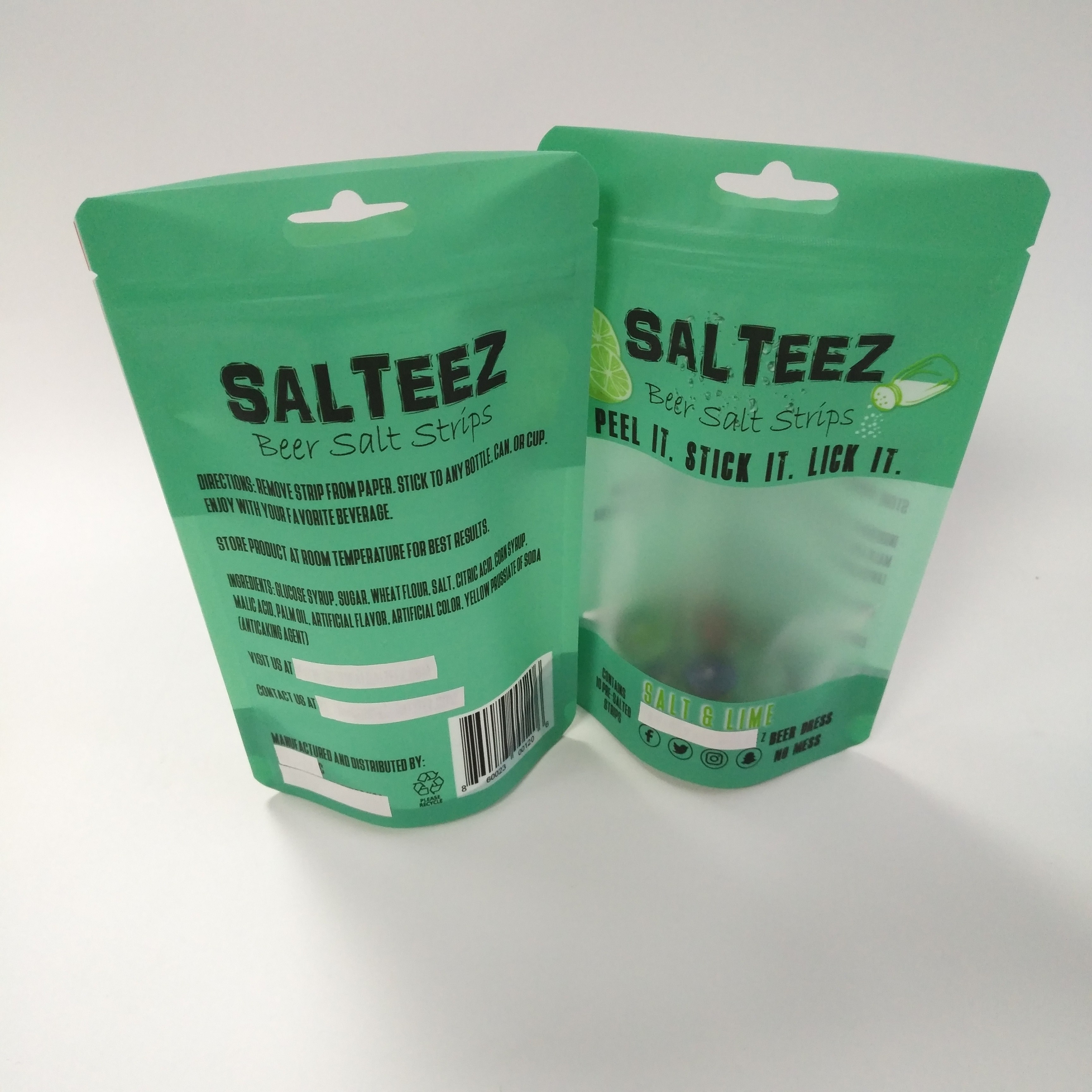 La ventana clara CMYK 100mic se levanta la bolsa de la cremallera con la cremallera