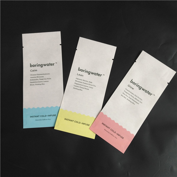 El empaquetado compuesto de papel biodegradable de la especia del polvo de la comida del PLA de Kraft del amigo de Eco empaqueta tres bolsas laterales del sello