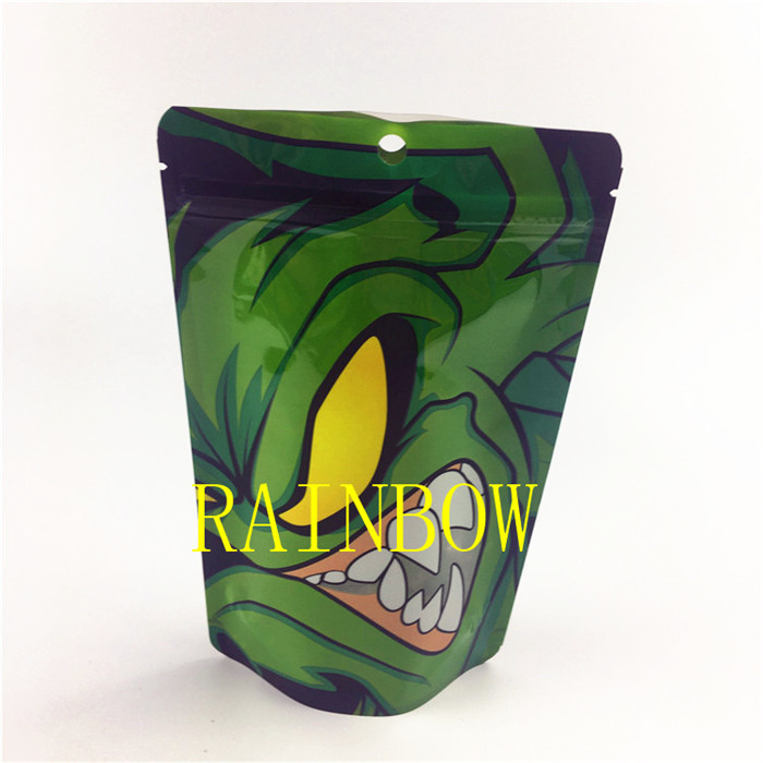 bolsos comestibles a prueba de niños de impresión digitales de mylar del papel de aluminio del sellado caliente 7g de 200pcs MOQ con el LOGOTIPO de encargo