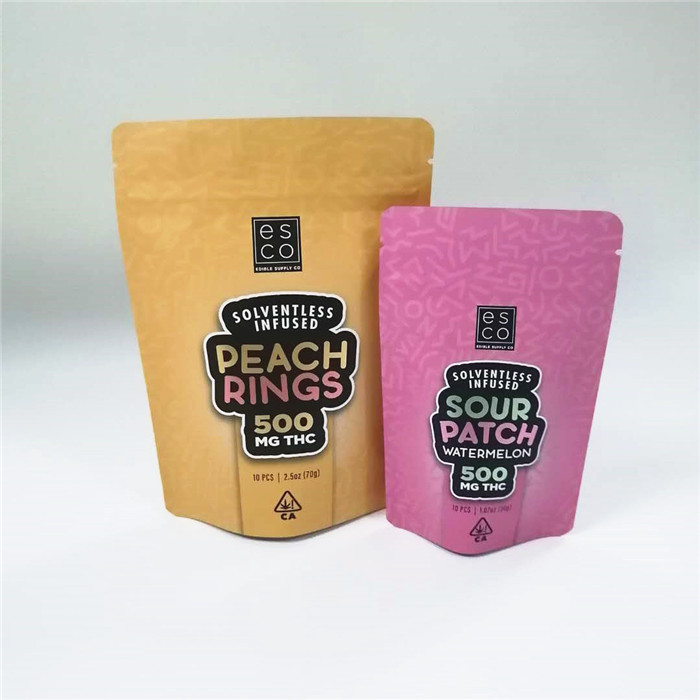 La bolsa Cbd Thc de la prueba del olor del MOPP CMYK Mylar se levanta la bolsa de la cremallera