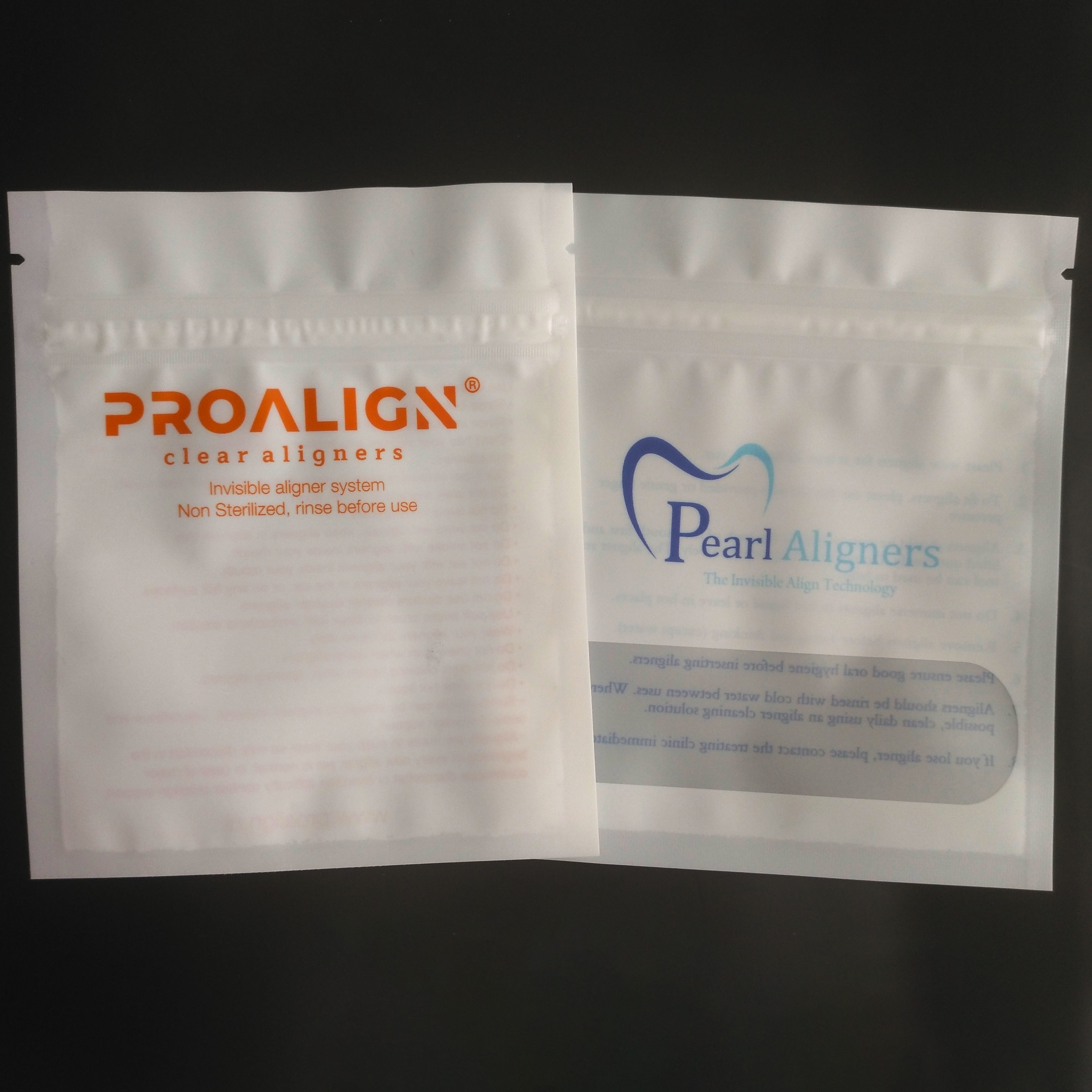 Fotograbado de los bolsos del envase de plástico de Cmyk 120mic MOPP de los dientes con un lado