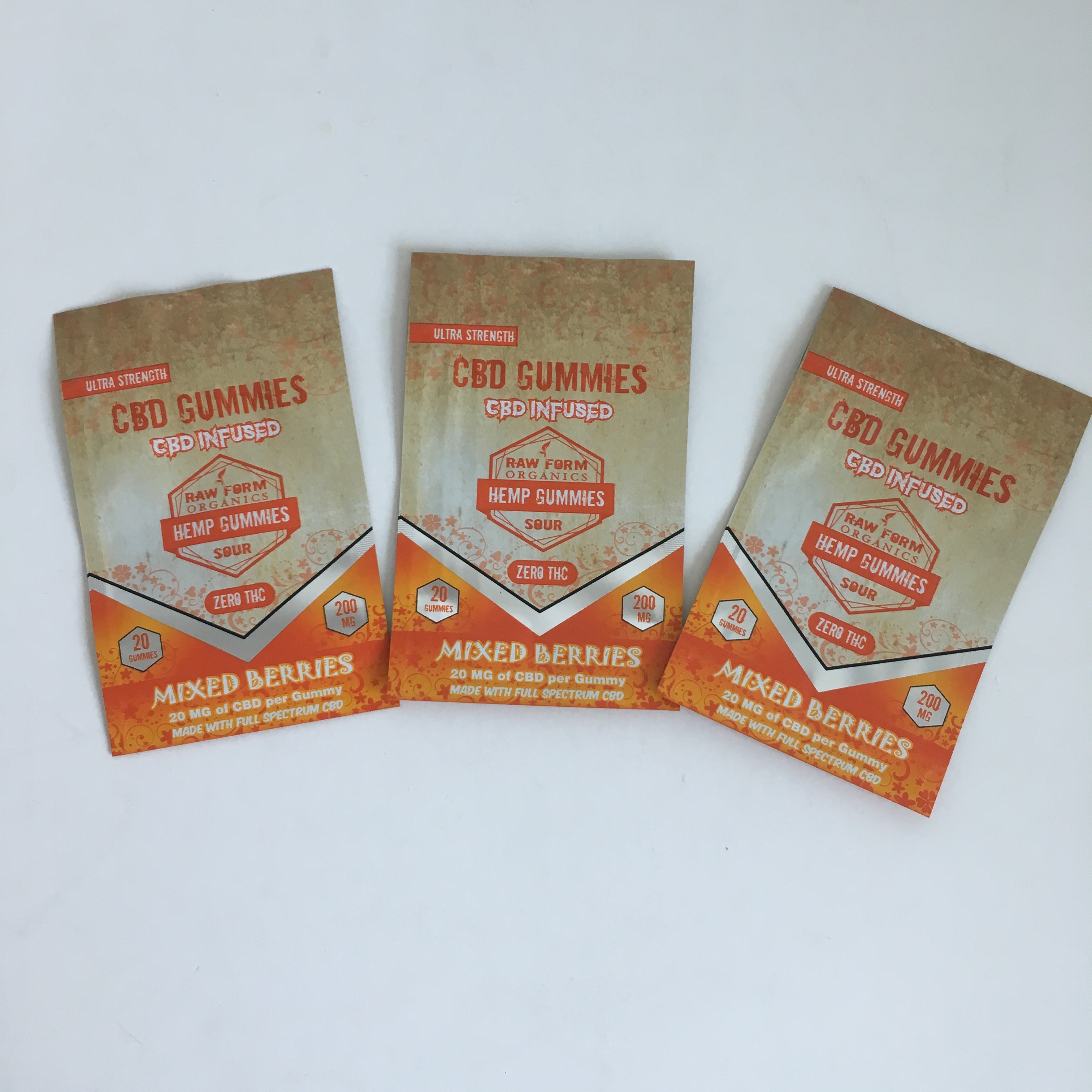 Imprimiendo la flor Ziplock CBD plástico del cáñamo infundió los bolsos de empaquetado de Mylar del Ziplock de 50mg 100mg Gummies