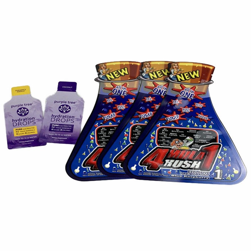 Digitaces que imprimen la pequeña bolsita gomosa plástica de la mantequilla de cacahuete de la bolsa del bocado del caramelo de los bolsos de plano de la forma de encargo CBD