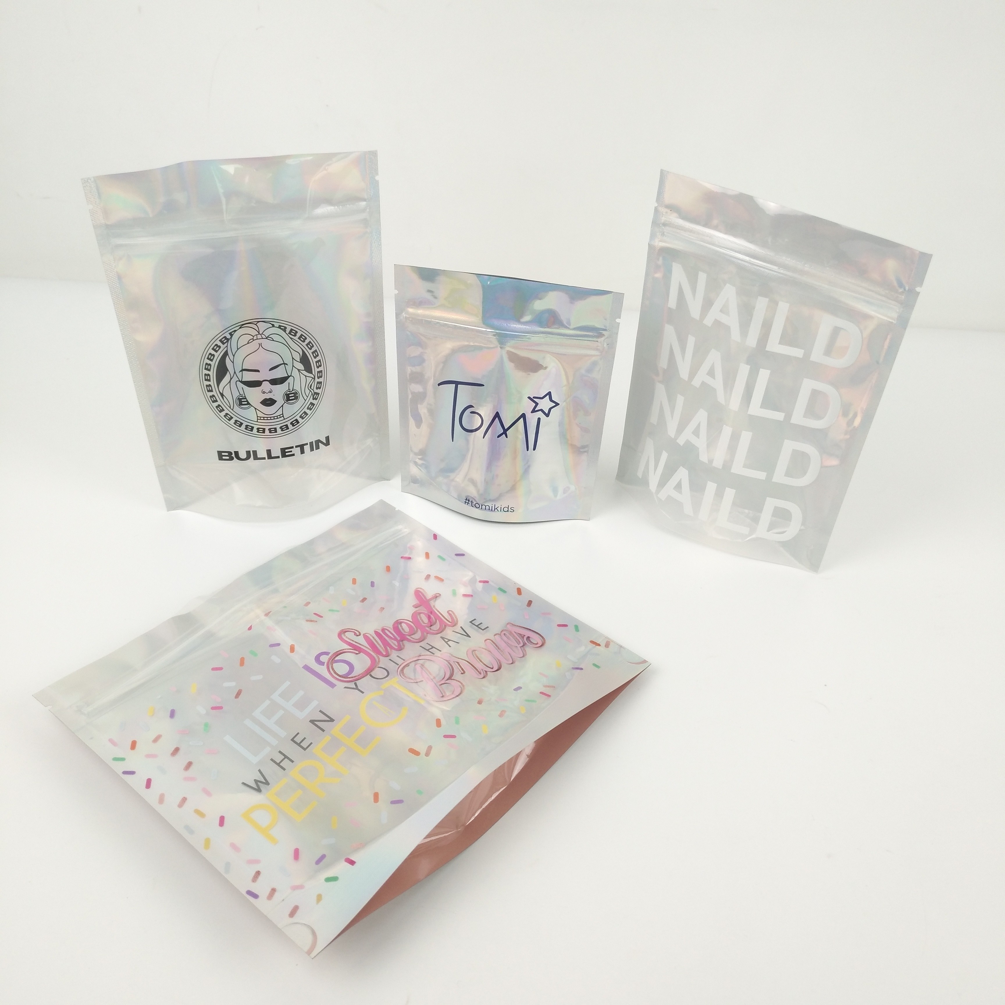 el embalaje plástico Ziplock de 1.2c Mpet CMYK empaqueta el fotograbado de VMPET para los cosméticos de la joyería