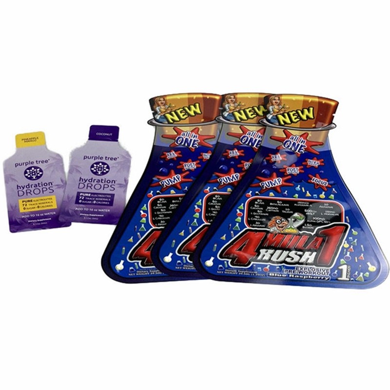 Bolsita poner crema cosmética formada especial del champú de la impresión de Mylar de la suave al tacto de los paquetes plásticos de la bolsa comestible de encargo del delta 8