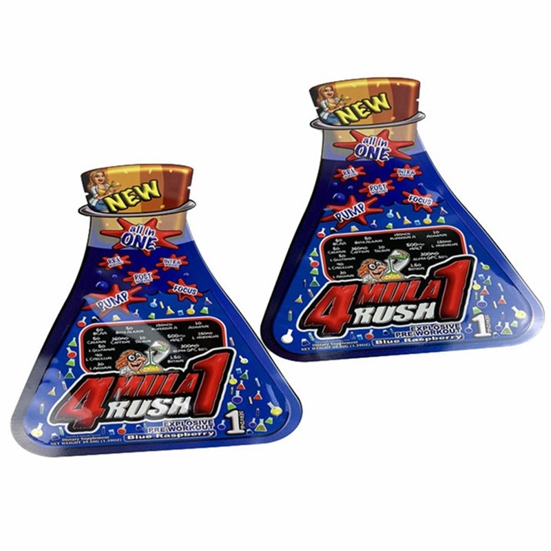 La bolsa de encargo del caramelo del bocado del bolso plano de la comida de Mylar de la bolsita del aceite de coco de la forma de la impresión de Digitaces para las malas hierbas florece