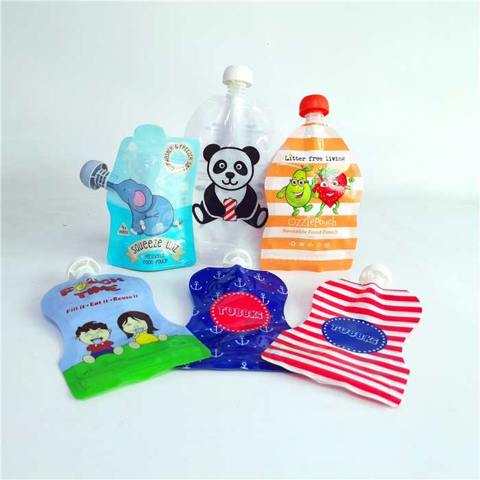 el bolso líquido plástico al por mayor de Mylar de la bolsa del canalón de la prueba para los paquetes de empaquetado de la bolsa de la comida del líquido del jugo formó los bolsos de mylar