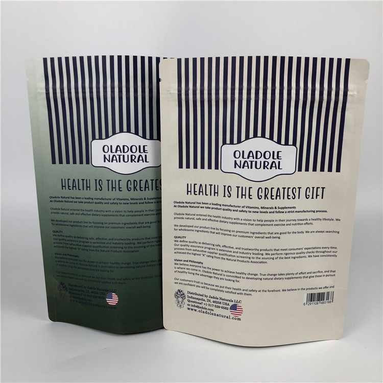 Bolsas de papel blancas de impresión de encargo de Kraft de la bolsa de Chips Zip Lock Stand Up