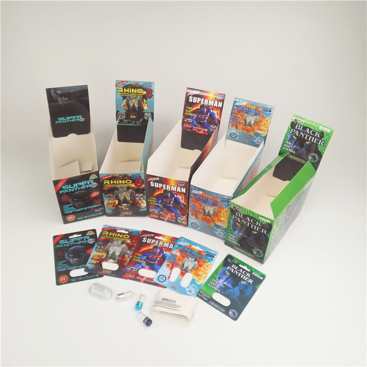 tarjeta Pantone CYMK CMRK de la ampolla de la píldora del reforzador 90mic con la caja de presentación