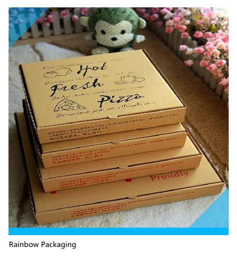 Llévese el empaquetado de la caja de papel de la pizza plegable con la superficie de impresión