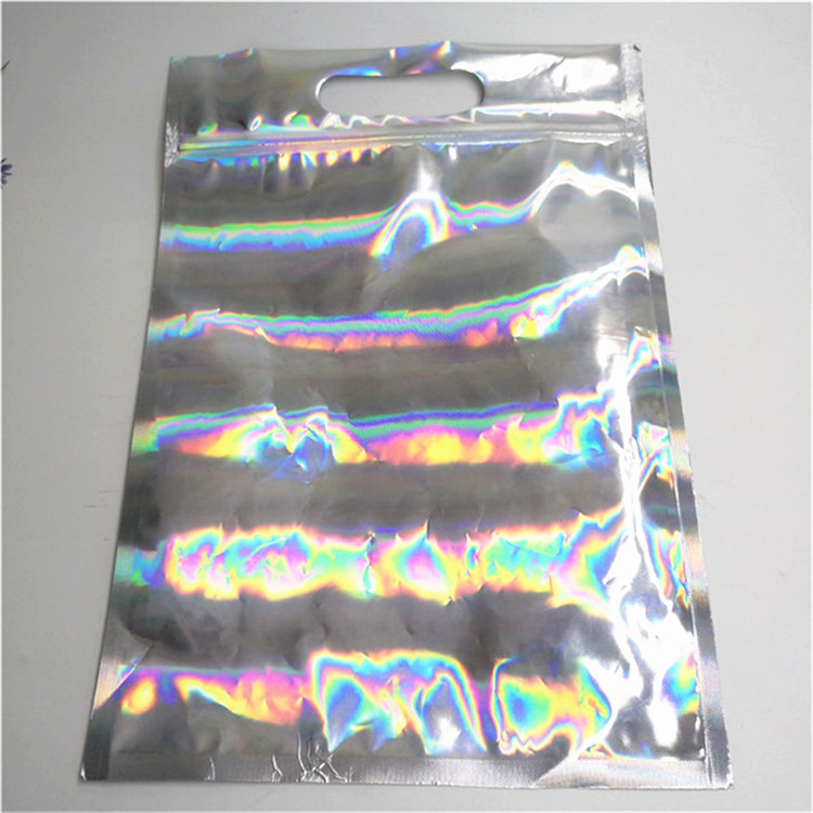 Bolso de empaquetado olográfico de aluminio del papel de Mylar del bolso de la cerradura que se puede volver a sellar de la cremallera